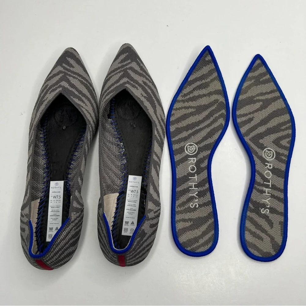 Rothy’s The Point Grey Zebra Size 7.5